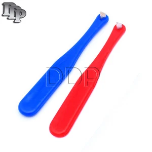 Paquete de 2 instrumentos de ortodoncia para asientos de banda dental rojo/azul con palos de mordedura - Imagen 1 de 3