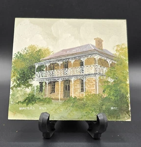 Diana Lane : Framed Miniature Oil on Board : Hunters Hill - Picture 1 of 6