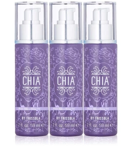 Trissola Chia Smoothing Oil - Strengthen and Nourish your Hair 2 Oz Set of 3 - Picture 1 of 5