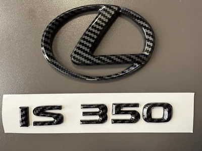 Logotipo emblema de maletero de fibra de carbono para Lexus IS350 2006 2007 2008 2010 2011 Foto 1 de 4