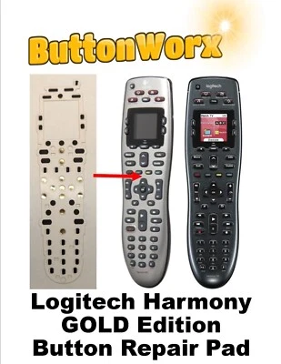 GOLD Button Repair for Logitech Harmony 600,650,665,700 Remote Control - Image 1 of 3
