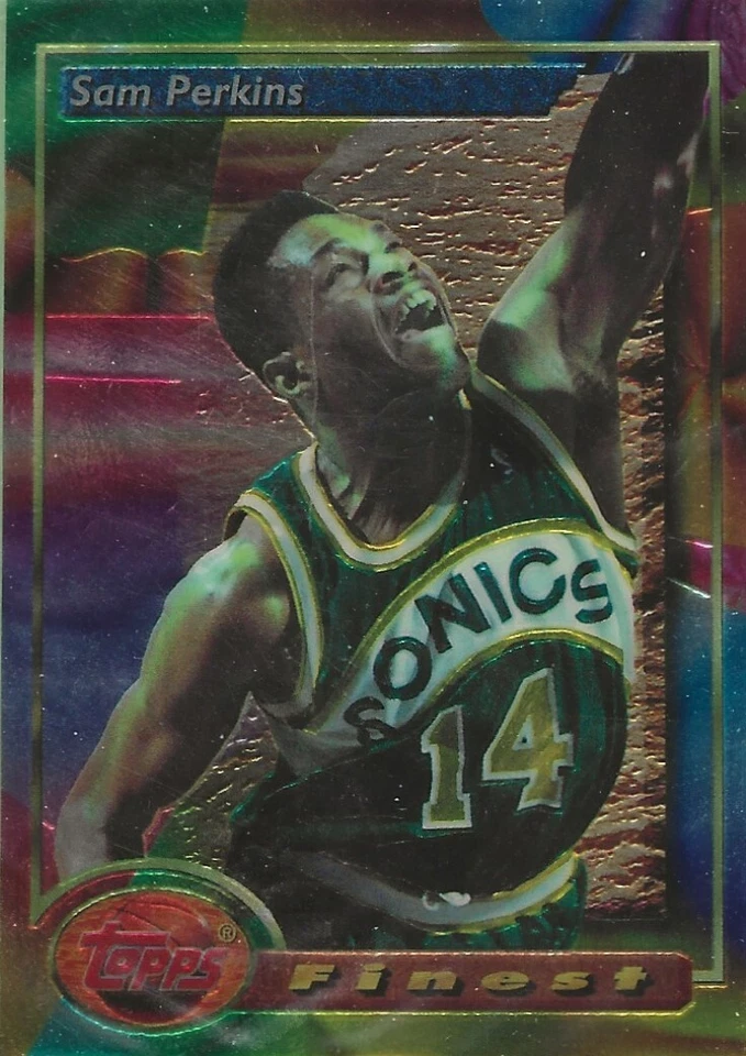 SAM PERKINS - 1993-94 Topps Finest - #186 - Sonics - #2 - Image 1 of 1