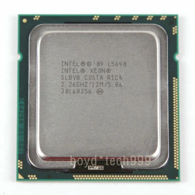 INTEL Xeon L5640 PROCESSOR 2.26GHZ/12M/1333（SLBV8）LGA 1366/Socket B CPU - Image 1 of 2