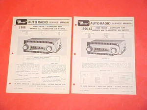 1966-1967 FORD TRUCK F-100 250 ECONOLINE BRONCO W BENDIX AM RADIO SERVICE MANUAL - Picture 1 of 3
