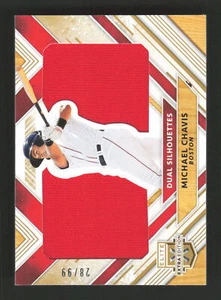 2018 Panini Elite Extra Edition #DS-MC Michael Chavis Dual Silhouettes Red #/49 - Bild 1 von 2