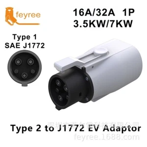 Feyree Type 2 to Type 1 Adapter EV Charger Adapter for Electric Vehicle Charging - Picture 1 of 8
