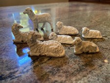 Antique Creche Putz Nativity Lamb Collection