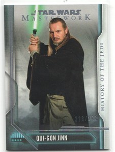 Topps Star Wars Masterwork 2018 QUI-GON JINN History of Jedi Parallel 226/299