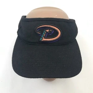 VINTAGE Arizona Diamondback Visor Hat Cap Strapback Nike Black MLB Baseball Mens - Picture 1 of 8