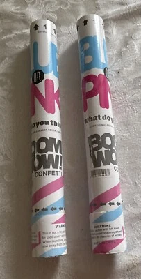 Boom Wow! Cañón de confeti Gender Reveal It's A Boy - (2) azul Foto 1 de 4