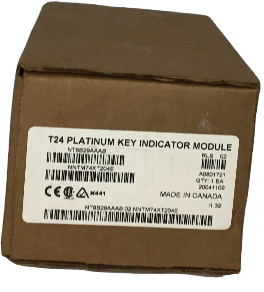 Nortel Norstar Avya T24 KIM Key Indicator Module  Platinum Telephone New - Image 1 of 1