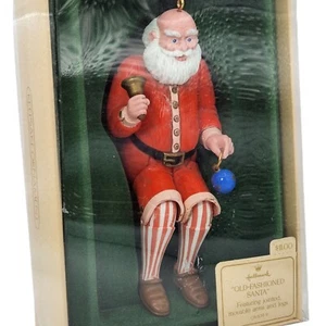 Hallmark 1983 ~ Old Fashioned Santa ~ Christmas Ornament Jointed in Original Box - Picture 1 of 5