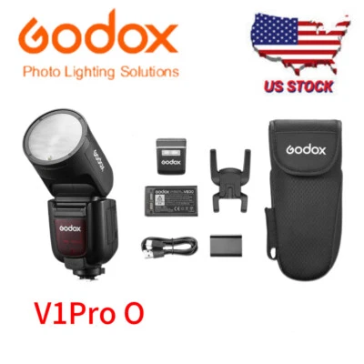 US Godox V1 Pro O  2.4G TTL HSS Li-ion Round Head Flash Light For Olympus Camera - Image 1 of 4