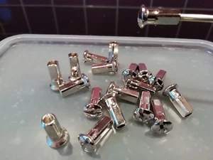 12g (2.6mm)  ebike Spoke Nipples for 6mm rim hole Brass Nickel plated | Bicycle - Picture 1 of 2