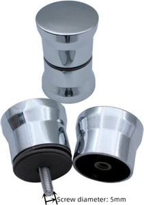 KEABATH Shower Door knob Handle, 2 Pairs Round Chrome Glass Door Handle Pull...