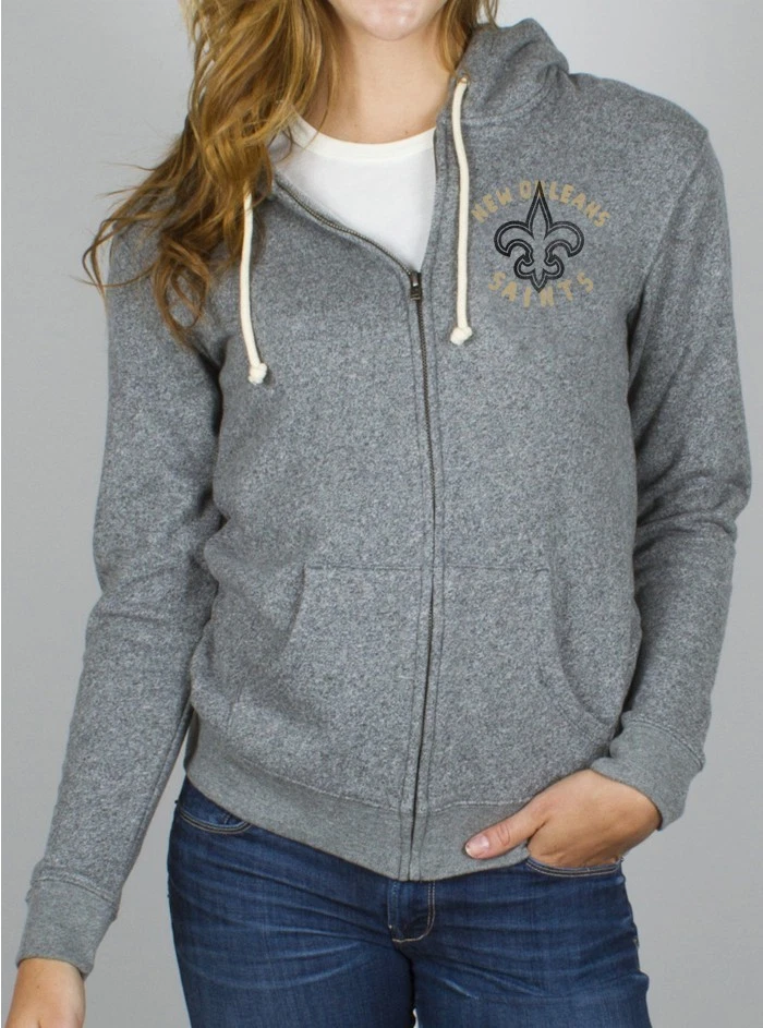Sudadera con capucha cremallera completa New Orleans Saints NFL Sunday para dama Foto 1 de 1