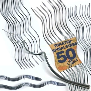 Tomatenspiralstäbe Rankhilfe Tomatenpflanzen Pflanzstab Rankstäbe 110 cm - Bild 1 von 4