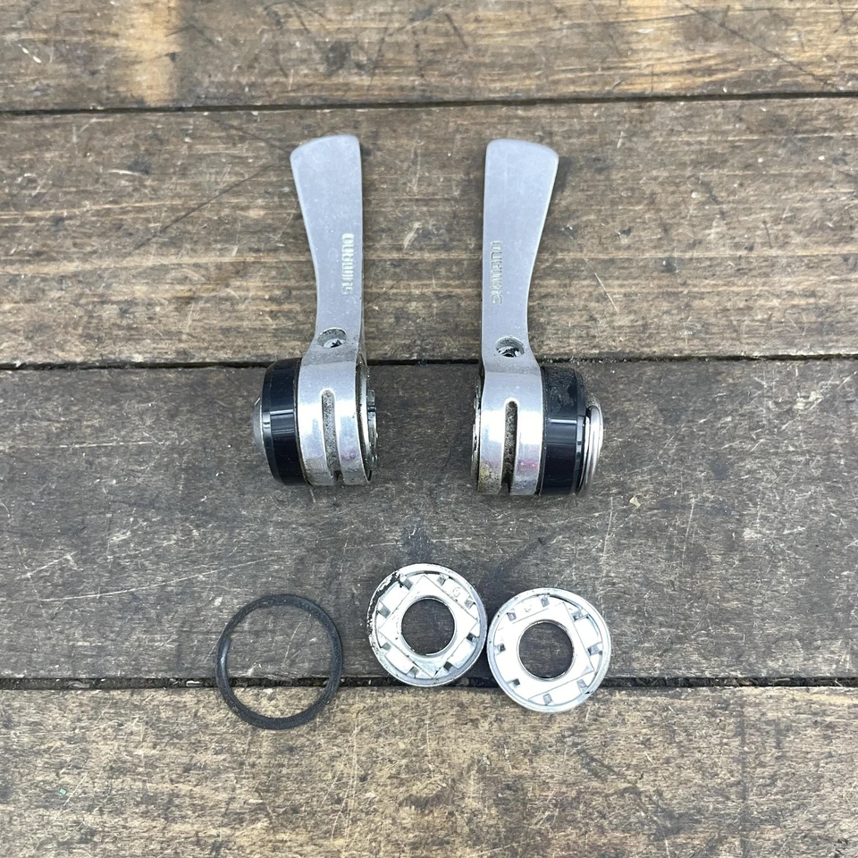 Vintage Shimano SL-S434 Light Action SIS Downtube Shifters 6 Speed Braze-On Pair - Image 1 of 4