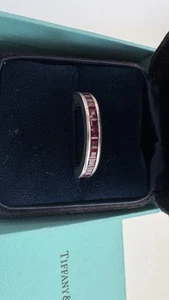 Tiffany & Co. Platinum Ruby Full Eternity Ring. Size N. 2.40ct - Picture 1 of 2