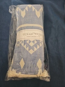 Turkish-T Beach Towel Ocean Tribe Blue NEW - Picture 1 of 5
