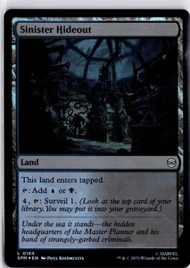 Magic The Gathering Sinister Hideout 0184 Foil Spider-Man Trading Card TCG - Foto 1 di 7
