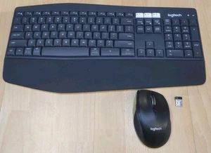Logitech Wireless Keyboard & Mouse Set K850 Keyboard + M705 Mouse + USB Dongle G - Picture 1 of 18