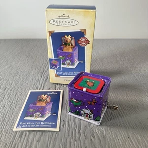 Hallmark Keepsake Ornament 2005 "¡Pop! Goes the Reindeer" Jack-in-the-Box, nuevo en caja - Imagen 1 de 8