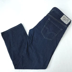 Diesel Larkee Jeans Herren 36x30 Hergestellt in den USA Regular Straight Leg Raw Blau Denim - Bild 1 von 15