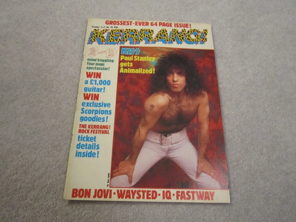 Kerrang music magazine Grossest 64 page issue ,no 78 ,October 4th ,Kiss - Image 1 of 1