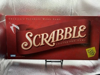 Scrabble Hasbro 2001 Crossword Board Game Tiles Complete Long Box - Image 1 of 4