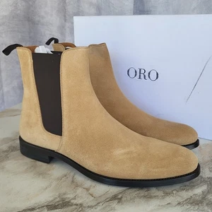 UVP $ 325 ORO Los Angeles Weizen Wildleder Chelsea Stiefel Herren 9 - Bild 1 von 20