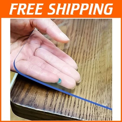 Clear Table Cover Protector 30x60 - Heavy Duty PVC - Image 1 of 4