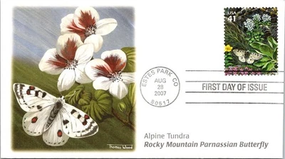 FDC 2008 SC #4198a Fleetwood / Rocky Mt Parnassian Butterfly - Estes Park Co - J - Image 1 of 2