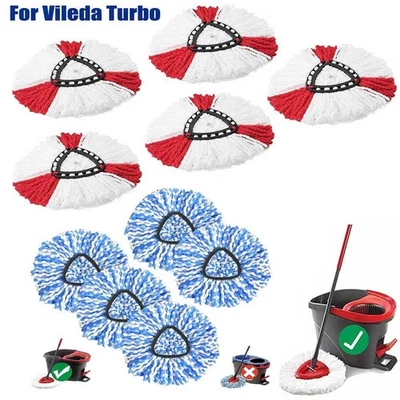 5-10x für Vileda Turbo 2in1 EasyWring&Clean Ersatzköpfe Mikrofaser Moppkopf Mop - Bild 1 von 4