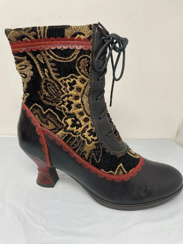 Botines L’artiste Spring Step Mujer Hechicha Floral Talla 41 Cuero Artizano Foto 1 de 4