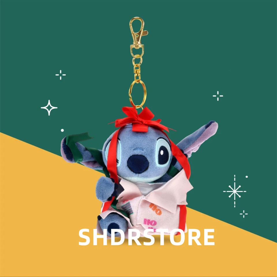 Disney store 2025 Christmas stitch small plush keychain shanghai disneyland - Image 1 of 1