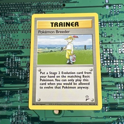 Pokemon Breeder 105/130 Base Set 2 Rare Trainer Pokemon Card WOTC Vintage - Image 1 of 4