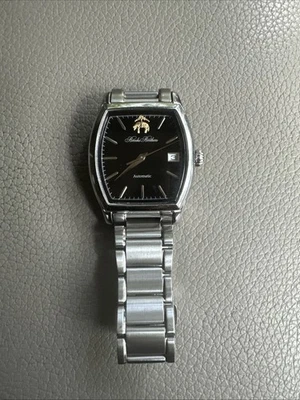 Reloj Brooks Brothers Plata Esterlina Cara Negra Modelo NH35-5000 De Colección Foto 1 de 4