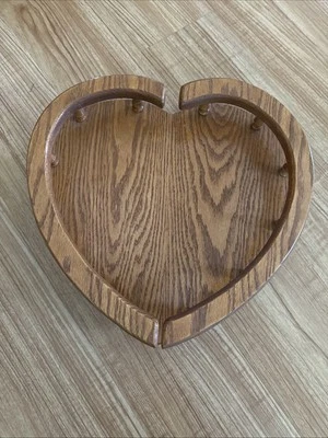 Винтажное деревянное сердце Lazy Susan - Изображение 1 из 2
