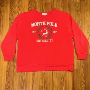State of Mine Women's Pullover Cozy Warm Holiday Sweatshirt XL - Picture 1 of 5
