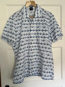 Hugo Boss Linen Summer Shirt ‘Rhythm’ Size M - Picture 1 of 9