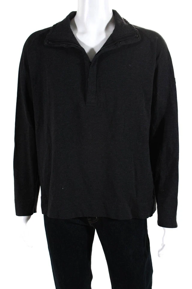 Suéter Pullover Victorinox Para Hombres Botón a Presión Cuello Simulado Manga Larga Gris Talla M Foto 1 de 4