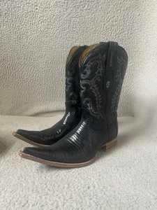 REPARO TX Herren Cowboystiefel Größe 7,5 schwarz spitz zulaufend USA handgefertigt in Mexiko - Bild 1 von 8