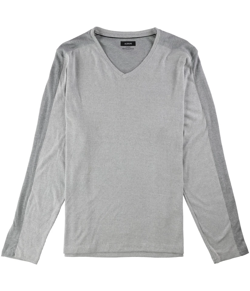 Camiseta básica Alfani LS texturizada para hombre, blanco brillante, XL Foto 1 de 1