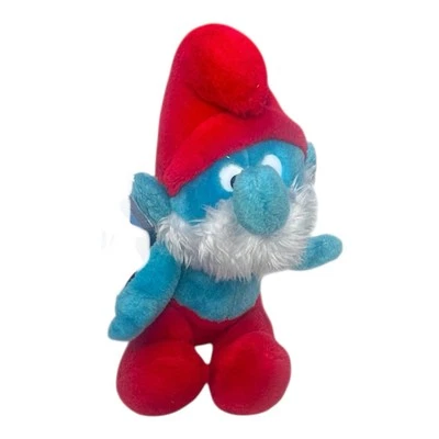 Vintage 1979 Papa Smurf Plush Applause 1278 Peyo Wallace Berrie Korea VTG - Image 1 of 4