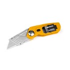 TRUE Utility TU6780 KNIFE+ Folding Utility Knife, Stores 2 Extra Blades, Yellow