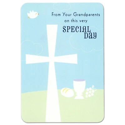 Cute FIRST COMMUNION Card FROM GRANDPARENTS, Congratulations by DaySpring +✉ - Image 1 of 4