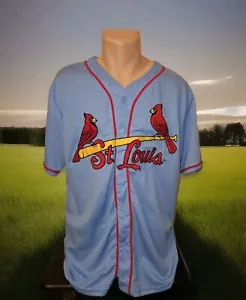 St. Louis Cardinals  Sewn/Stitched Blank Jersey Powder Blue Size XL - Picture 1 of 9