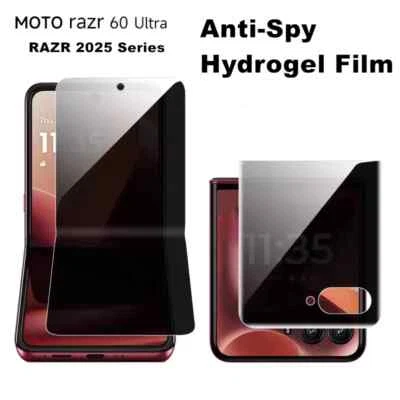 Anti-Spy Screen Protector For Motorola Razr 60 Ultra Plus 2025 2024 Privacy Film - Image 1 of 4