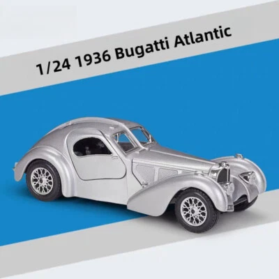Bugatti Atlantic 1936 escala 1:24 modelo de coche de metal juguetes adorno IDEA DE REGALO Foto 1 de 4